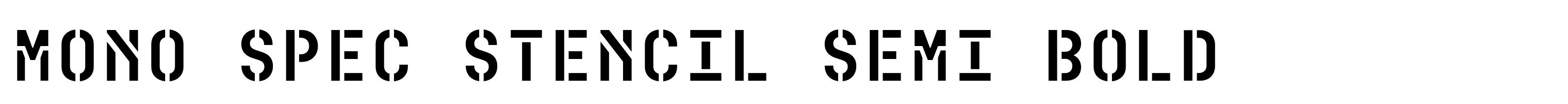 Mono Spec Stencil Semi Bold